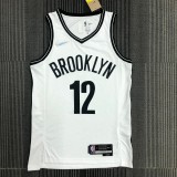 NBA Men 75th Anniversary Brooklyn Nets White #12 HARRIS Jersey High Quality Name and Number Print