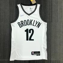 NBA Men 75th Anniversary Brooklyn Nets White #12 HARRIS Jersey High Quality Name and Number Print