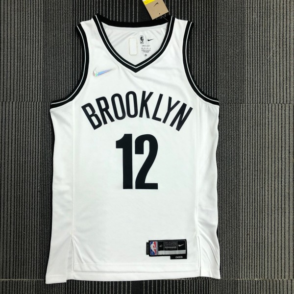 NBA Men 75th Anniversary Brooklyn Nets White #12 HARRIS Jersey High Quality Name and Number Print