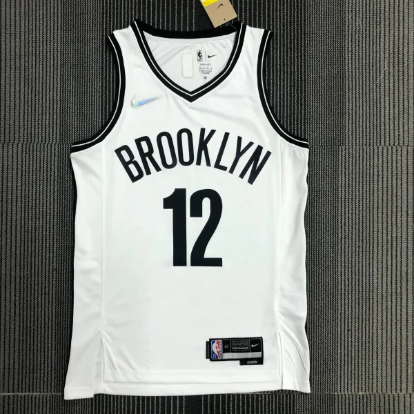 NBA Men 75th Anniversary Brooklyn Nets White #12 HARRIS Jersey High Quality Name and Number Print