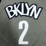 NBA Men Brooklyn Nets Grey with Jordan Logo #2 GRIFFIN Jersey High Quality Name and Number Print
