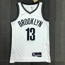 NBA Men 75th Anniversary Brooklyn Nets White #13 HARDEN Jersey High Quality Name and Number Print