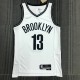 NBA Men 75th Anniversary Brooklyn Nets White #13 HARDEN Jersey High Quality Name and Number Print