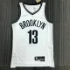 NBA Men 75th Anniversary Brooklyn Nets White #13 HARDEN Jersey High Quality Name and Number Print