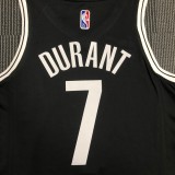 NBA Men 75th Anniversary Brooklyn Nets Black #7 DURANT Jersey High Quality Name and Number Print