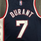 NBA Season 2022 75th Anniversary Brooklyn Nets Black #7 DURANT Jersey High Quality Name and Number Print