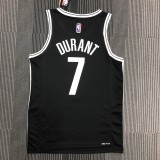 NBA Men 75th Anniversary Brooklyn Nets Black #7 DURANT Jersey High Quality Name and Number Print