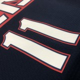 NBA Season 2022 75th Anniversary Brooklyn Nets Black #11 IRVING Jersey High Quality Name and Number Print
