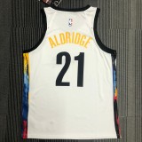NBA Men Season 2021 Brooklyn Nets White City #21 ALDRIDGE Jersey High Quality Name and Number Print