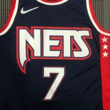 NBA Season 2022 75th Anniversary Brooklyn Nets Black #7 DURANT Jersey High Quality Name and Number Print