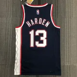 NBA Season 2022 75th Anniversary Brooklyn Nets Black #13 HARDEN Jersey High Quality Name and Number Print