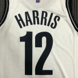 NBA Men 75th Anniversary Brooklyn Nets White #12 HARRIS Jersey High Quality Name and Number Print