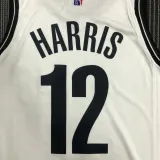 NBA Men 75th Anniversary Brooklyn Nets White #12 HARRIS Jersey High Quality Name and Number Print