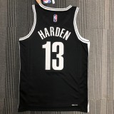 NBA Men 75th Anniversary Brooklyn Nets Black #13 HARDEN Jersey High Quality Name and Number Print