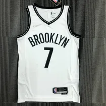 NBA Men 75th Anniversary Brooklyn Nets White #7 DURANT Jersey High Quality Name and Number Print