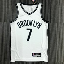 NBA Men 75th Anniversary Brooklyn Nets White #7 DURANT Jersey High Quality Name and Number Print