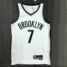 NBA Men 75th Anniversary Brooklyn Nets White #7 DURANT Jersey High Quality Name and Number Print