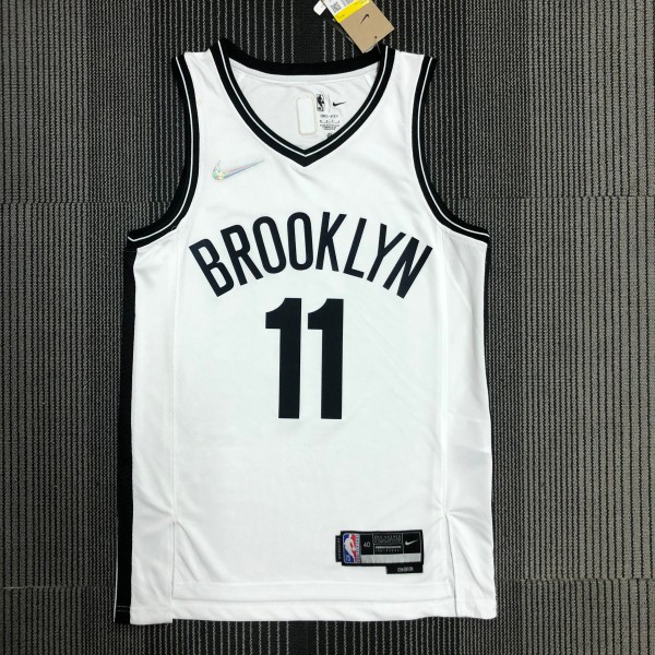 NBA Men 75th Anniversary Brooklyn Nets White #11 IRVING Jersey High Quality Name and Number Print