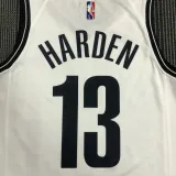 NBA Men 75th Anniversary Brooklyn Nets White #13 HARDEN Jersey High Quality Name and Number Print