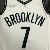 NBA Men 75th Anniversary Brooklyn Nets White #7 DURANT Jersey High Quality Name and Number Print