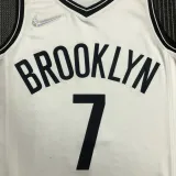NBA Men 75th Anniversary Brooklyn Nets White #7 DURANT Jersey High Quality Name and Number Print