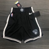 NBA Men 75th Anniversary Brooklyn Nets Black Pant High Quality Name and Number Print