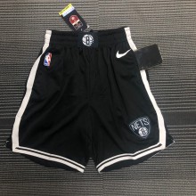 NBA Men 75th Anniversary Brooklyn Nets Black Pant High Quality Name and Number Print