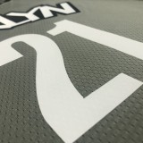 NBA Men Brooklyn Nets Grey with Jordan Logo #21 ALDRIDGE Jersey High Quality Name and Number Print