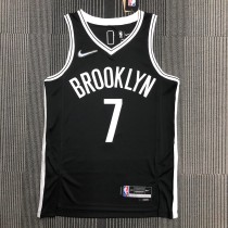 NBA Men 75th Anniversary Brooklyn Nets Black #7 DURANT Jersey High Quality Name and Number Print