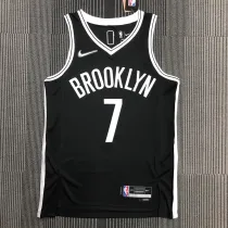 NBA Men 75th Anniversary Brooklyn Nets Black #7 DURANT Jersey High Quality Name and Number Print