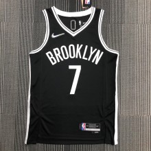 NBA Men 75th Anniversary Brooklyn Nets Black #7 DURANT Jersey High Quality Name and Number Print