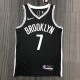 NBA Men 75th Anniversary Brooklyn Nets Black #7 DURANT Jersey High Quality Name and Number Print
