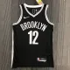 NBA Men 75th Anniversary Brooklyn Nets Black #12 HARRIS Jersey High Quality Name and Number Print