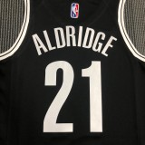 NBA Men 75th Anniversary Brooklyn Nets Black #21 ALDRIDGE Jersey High Quality Name and Number Print