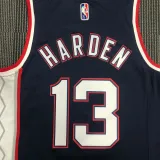 NBA Season 2022 75th Anniversary Brooklyn Nets Black #13 HARDEN Jersey High Quality Name and Number Print