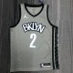 NBA Men Brooklyn Nets Grey with Jordan Logo #2 GRIFFIN Jersey High Quality Name and Number Print
