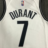 NBA Men 75th Anniversary Brooklyn Nets White #7 DURANT Jersey High Quality Name and Number Print