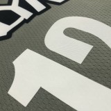 NBA Men Brooklyn Nets Grey with Jordan Logo #12 HARRIS Jersey High Quality Name and Number Print