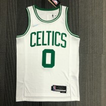 NBA 75th Anniversary Boston Celtics White #0 TATUM Jersey High Quality Name and Number Print
