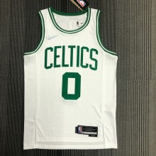 NBA 75th Anniversary Boston Celtics White #0 TATUM Jersey High Quality Name and Number Print