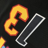 NBA Men 75th Anniversary Season 2022 Miami Heat Black #13 ADEBAYO Jersey High Quality Name and Number Print