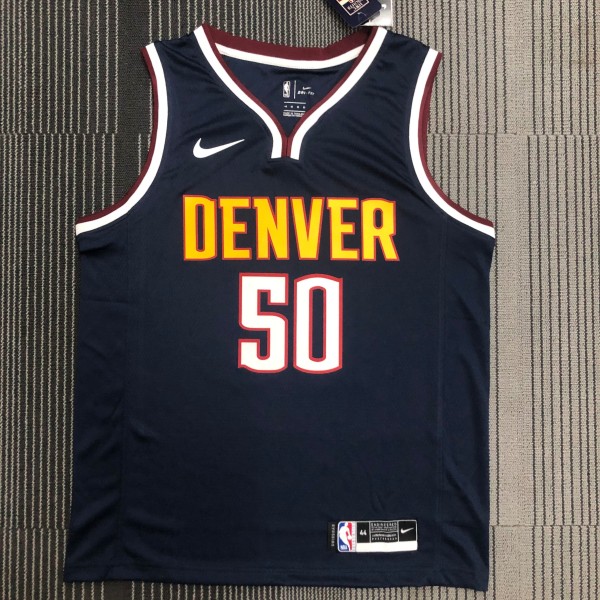NBA Men Denver Nuggets Dark Blue #50 GORDON Jersey High Quality Name and Number Print