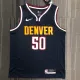 NBA Men Denver Nuggets Dark Blue #50 GORDON Jersey High Quality Name and Number Print