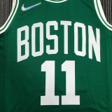 NBA 75th Anniversary Boston Celtics Green #11 IRVING Jersey High Quality Name and Number Print