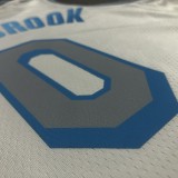NBA Season 2021 Los Angeles Lakers White Retro #0 WESTBROOK Round Neck Jersey High Quality Name and Number Print