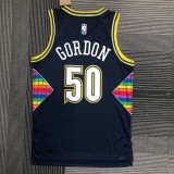 NBA Men Season 2022 Denver Nuggets Dark Blue #50 GORDON Jersey High Quality Name and Number Print