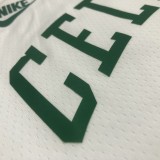 NBA 75th Anniversary Boston Celtics Retro White #7 BROWN Jersey High Quality Name and Number Print