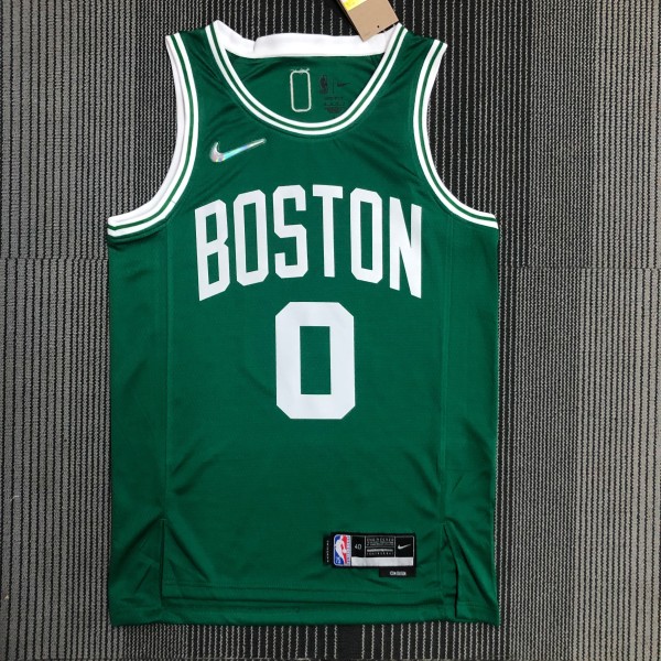 NBA 75th Anniversary Boston Celtics Green #0 TATUM Jersey High Quality Name and Number Print