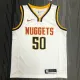 NBA Men Denver Nuggets White #50 GORDON Jersey High Quality Name and Number Print