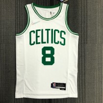 NBA 75th Anniversary Boston Celtics White #8 WALKER Jersey High Quality Name and Number Print